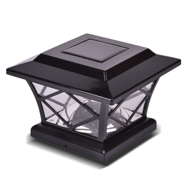 2211-F10 BL 블랙 다이아몬드 패턴 야외 태양광 발전 LED 포스트 캡 라이트 2211-F10 BL 블랙 다이아몬드 패턴 야외 태양광 발전 LED 포스트 캡 라이트